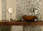 Mother of pearl - mosaic combined with ardennes limestone